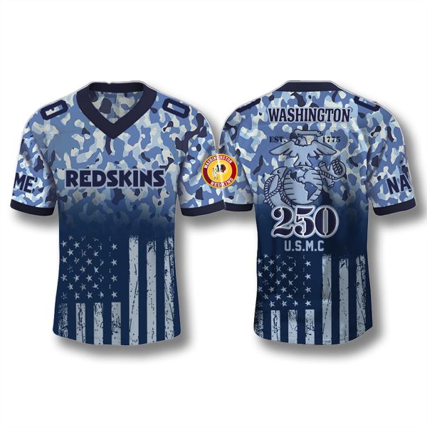 Redskins US Marine Corps 250th Anniversary Jersey