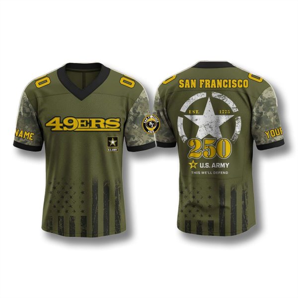 San Francisco 49ers US Armys 250th Jersey 1