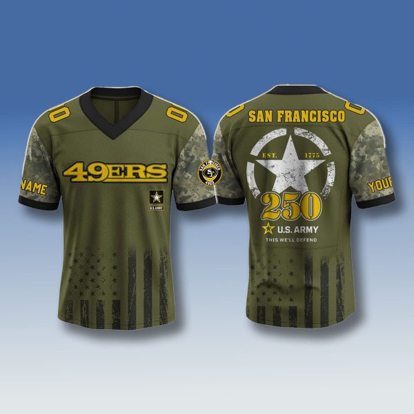 San Francisco 49ers US Armys 250th Jersey