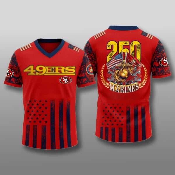 San Francisco 49ers US Marine Corps 250th Anniversary Jersey 1