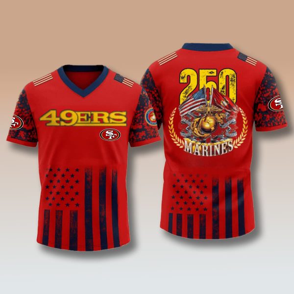 San Francisco 49ers US Marine Corps 250th Anniversary Jersey
