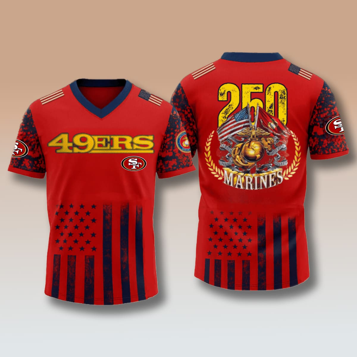 San Francisco 49ers US Marine Corps 250th Anniversary Jersey San Francisco 49ers US Marine Corps 250th Anniversary Jersey