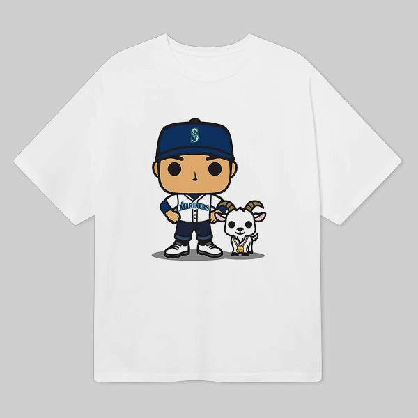 Seattle Mariners Ichiro Funko GOAT Night Shirt 2025 1