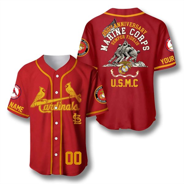 St Louis Cardinals US Marine Corps 250th Anniversary Jersey