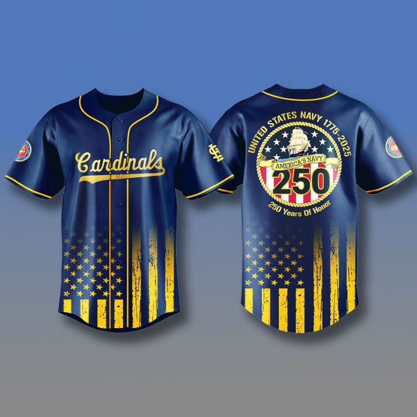 St Louis Cardinals US Navy 250th Anniversary Jersey