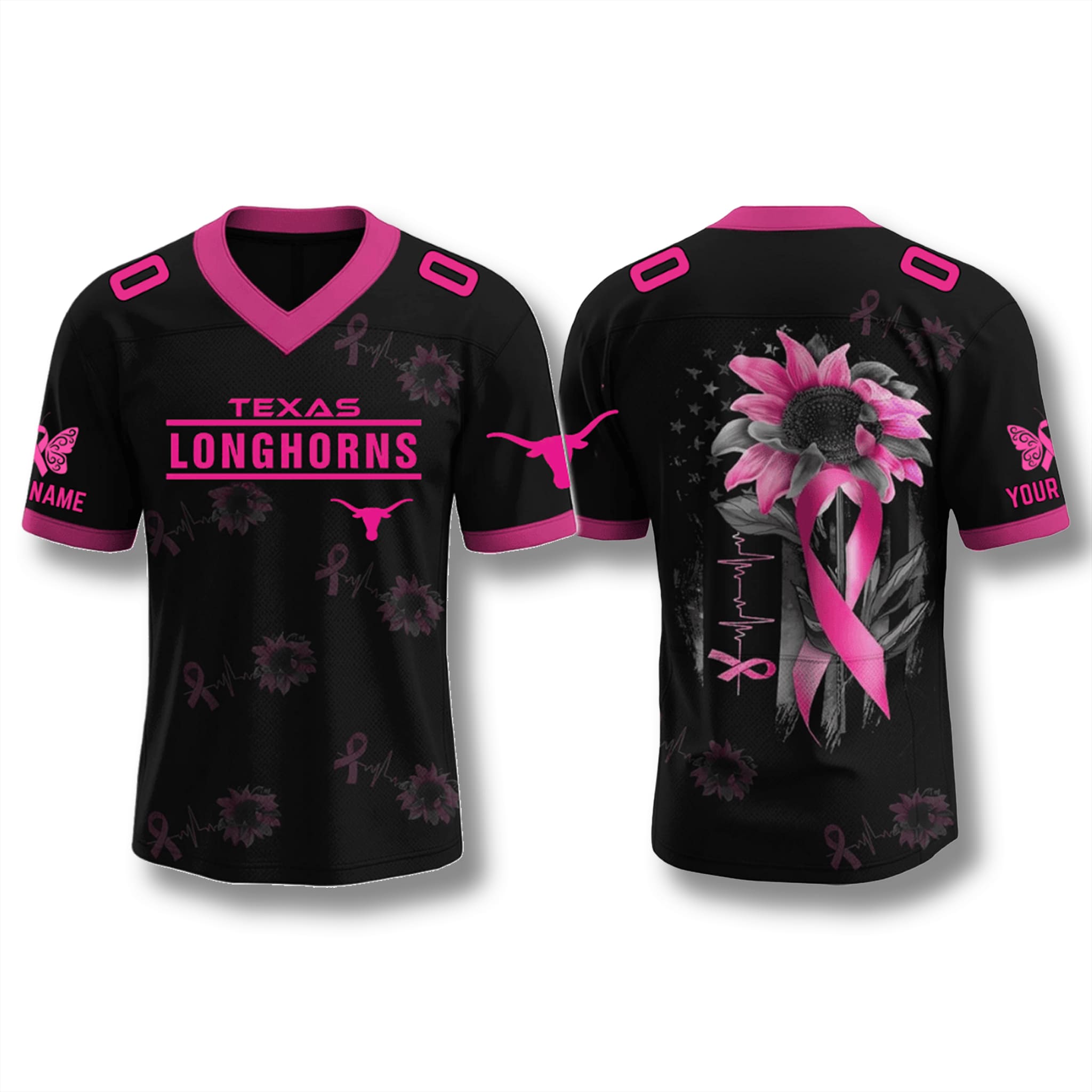Texas Longhorns Breast Cancer Awareness Month Jersey 2025 Texas Longhorns Breast Cancer Awareness Month Jersey 2025
