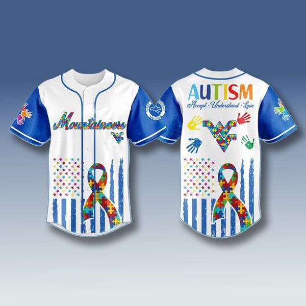 West Virginia Mountaineers Autism Awareness Month Jersey 2025