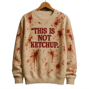 Halloween This Is Not Ketchup Bloody Sweatshirt 1