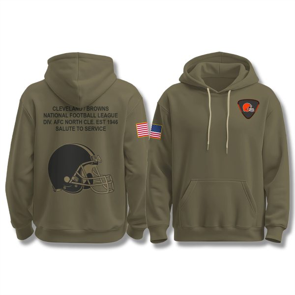 2025 Browns Salute To Service Military Hoodie 1