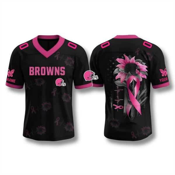 2025 Cleveland Browns Breast Cancer Awareness Month Jersey 1