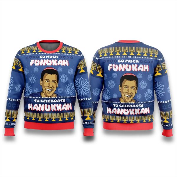 Adam Sandler So Much Funukah To Celebrate Hanukkah Ugly Sweater 1