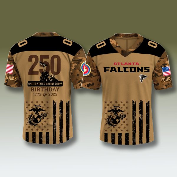 Atlanta Falcons USMC 250th Birthday Jersey 2025 1