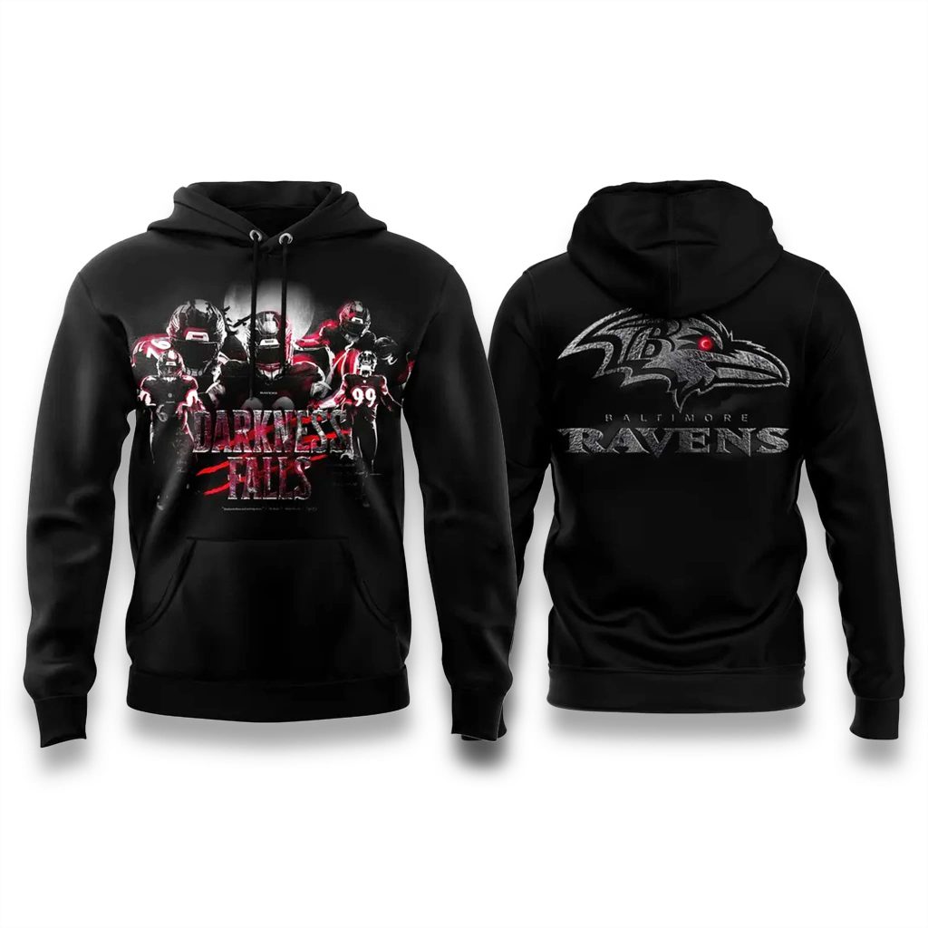 Baltimore Ravens Darkness Falls 2025 Hoodie