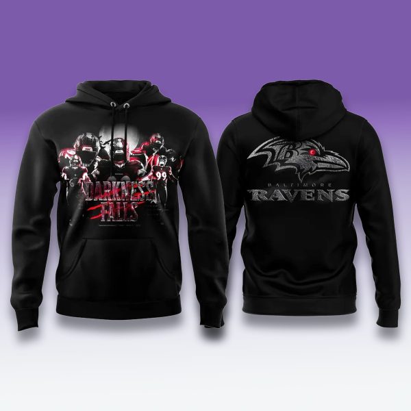 Baltimore Ravens Darkness Falls 2025 Hoodie
