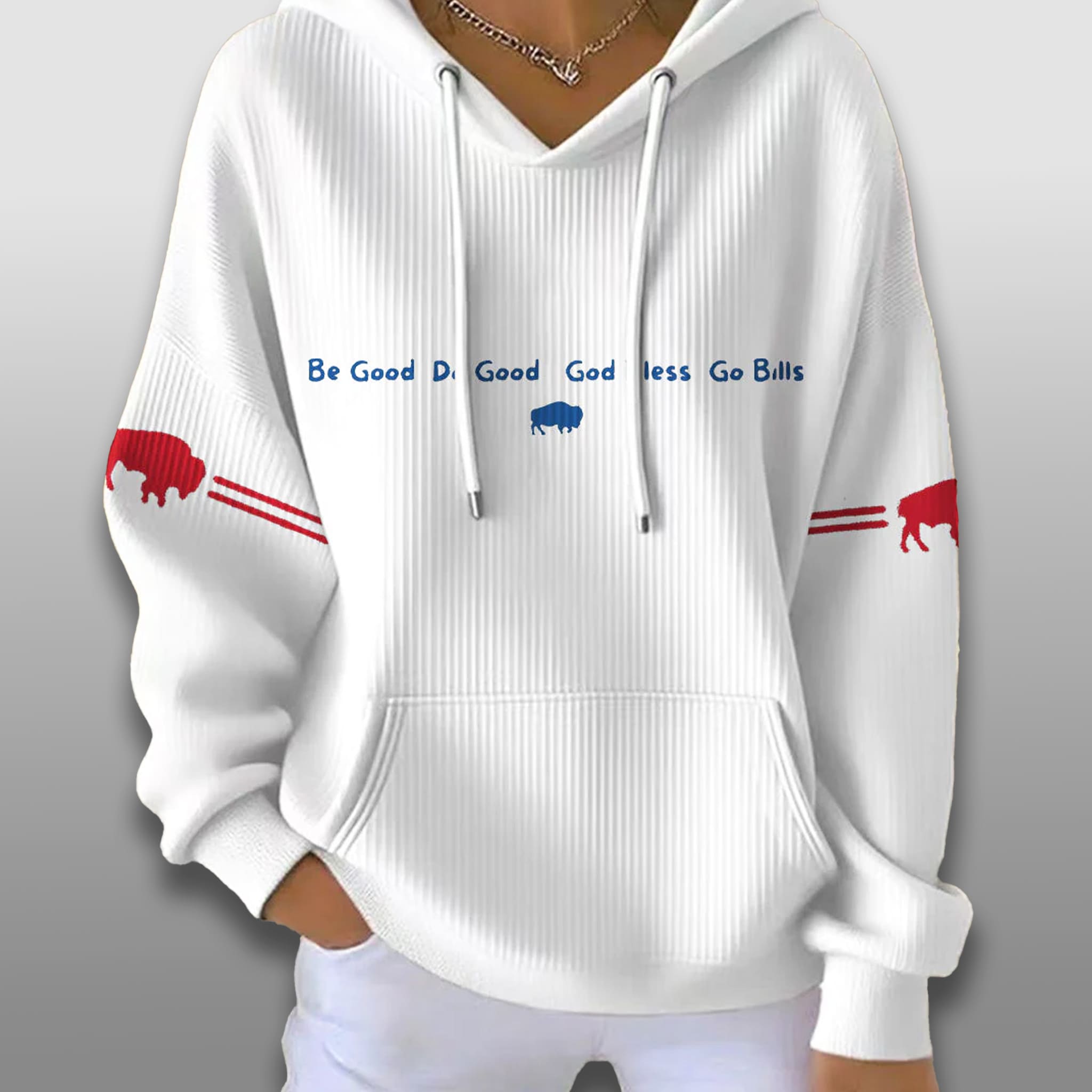 Be Good Do Goood God Bless Go Bills Waffle Hoodie 2 Be Good Do Goood God Bless Go Bills Waffle Hoodie 2