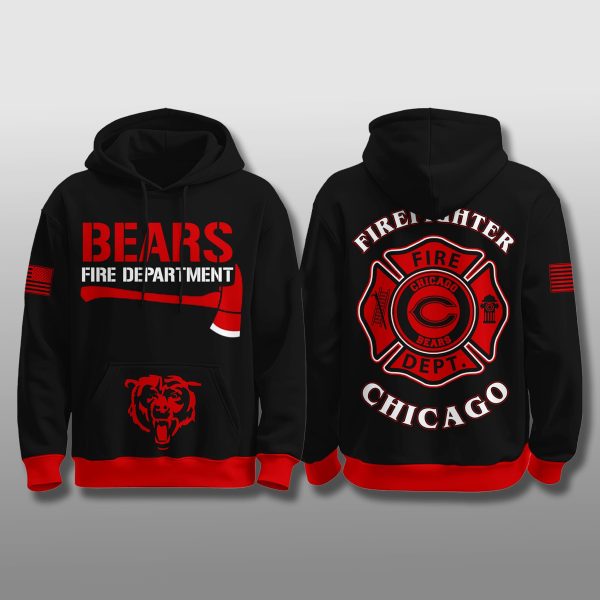 Bears Firefighter Appreciation Night Hoodie 2025 1