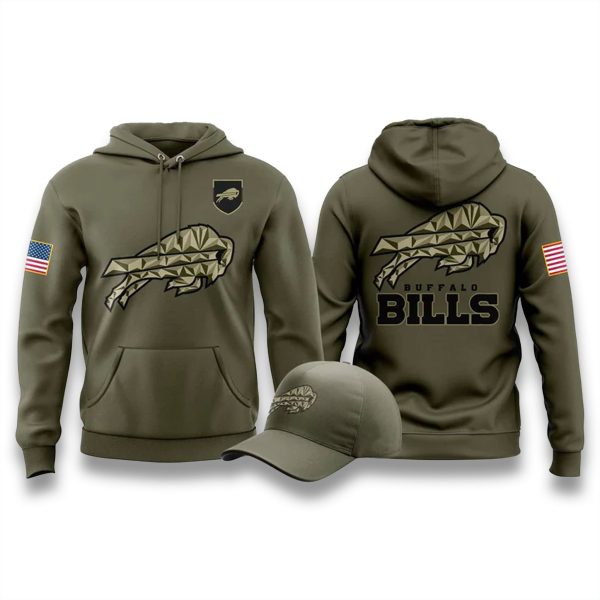 Bills Cold Front 2025 Salute to Service Hoodie 1