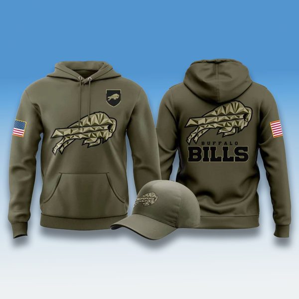 Bills Cold Front 2025 Salute to Service Hoodie