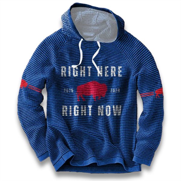Bills Right Here Right Now 2025 Waffle Hoodie 1
