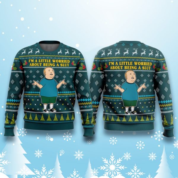 Bobby Hill Im a Little Worried About Being A Slut Ugly Sweater 1