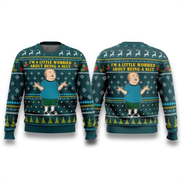 Bobby Hill Im a Little Worried About Being A Slut Ugly Sweater 2
