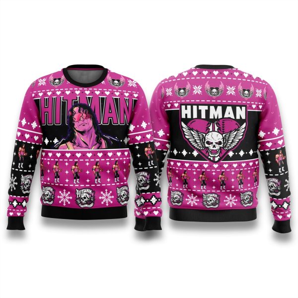 Bret Hart The Hitman Christmas Ugly Sweater 1