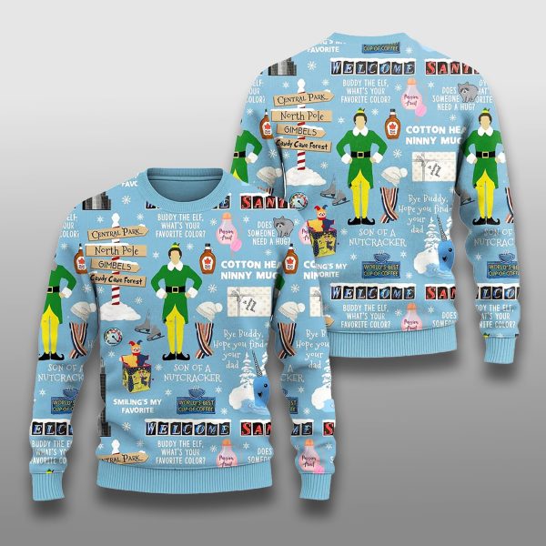 Buddy Hobbs Pattern Ugly Christmas Sweater 1