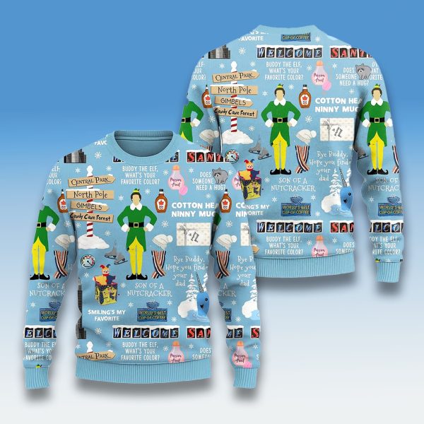 Buddy Hobbs Pattern Ugly Christmas Sweater 2