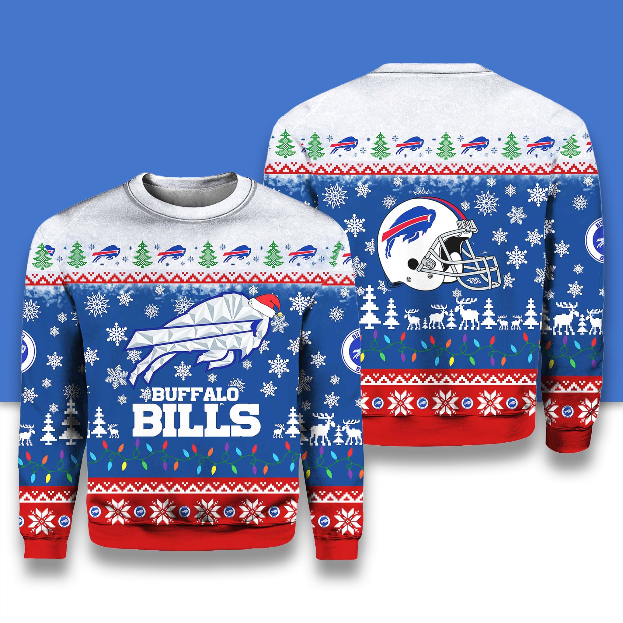 Buffalo Bills Cold Front Ugly Christmas Sweater 2025 Buffalo Bills Cold Front Ugly Christmas Sweater 2025