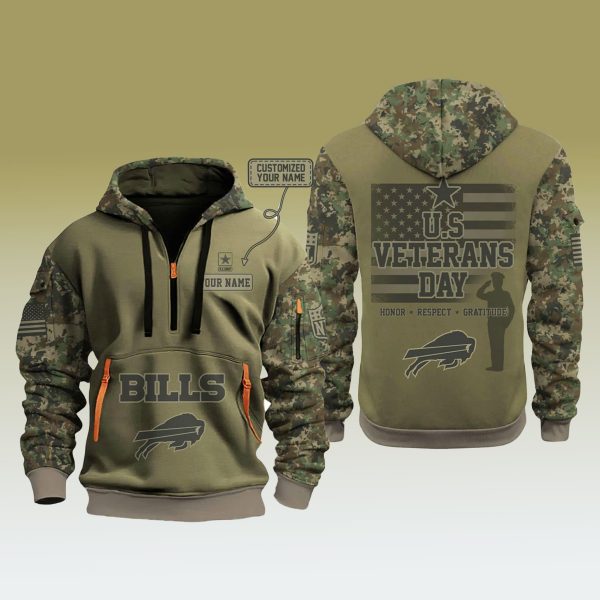 Buffalo Bills US Veteran Day 2025 Zip Hoodie