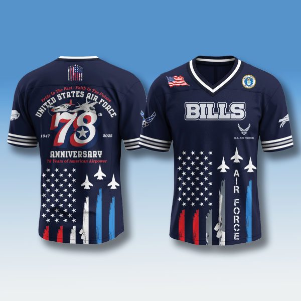 Buffalo Bills x US Air Force 78th Birthday Jersey 2025