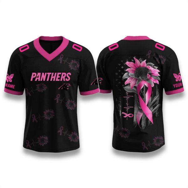 Carolina Panthers Breast Cancer Awareness Month 2025 Jersey 1