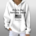 Charlie Kirk This Is The Turning Point Waffle Hoodie
