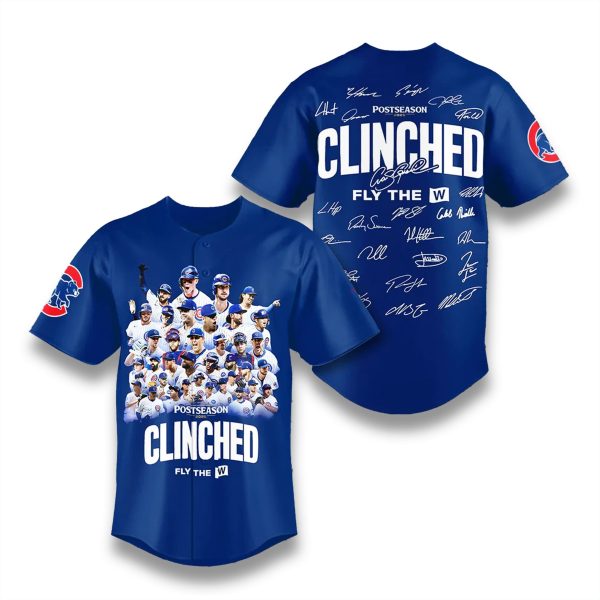 Chicago Cubs Clinched 2025 Postseason Jersey 1
