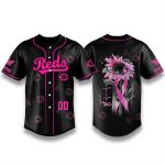 Cincinnati Reds Breast Cancer Month 2025 Black Jersey