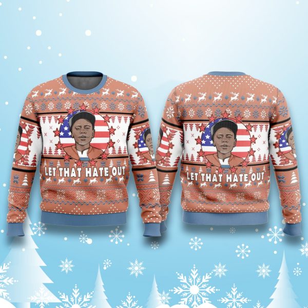 Clayton Bigsby Let That Hate Out Christmas Ugly Sweater 2