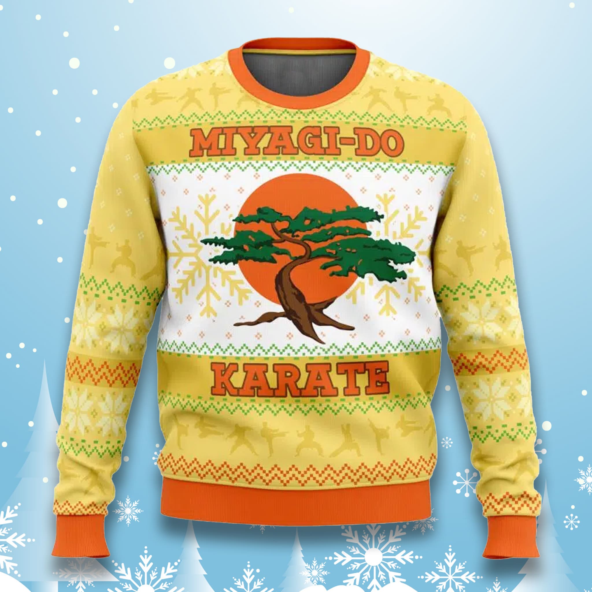 Cobra Kai Miyagi Do Faux Christmas Ugly Sweater Cobra Kai Miyagi Do Faux Christmas Ugly Sweater