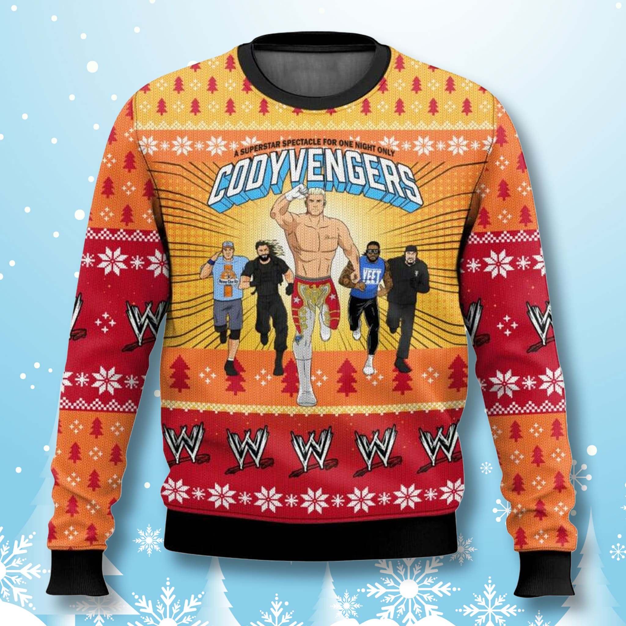 Cody Avengers Cody Rhodes WWE Ugly Christmas Sweater 2 Cody Avengers Cody Rhodes WWE Ugly Christmas Sweater 2