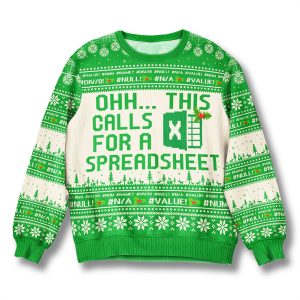 Ohh This Calls For A Spreasheet Ugly Christmas Sweater 2