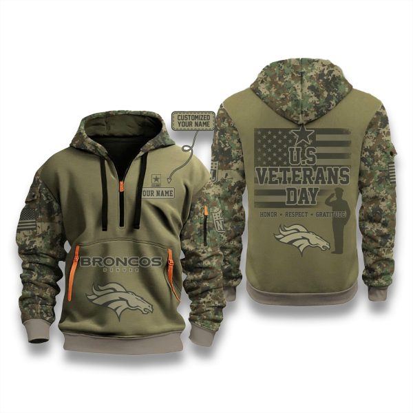 Denver Broncos US Veteran Day Zip Hoodie 2025 1