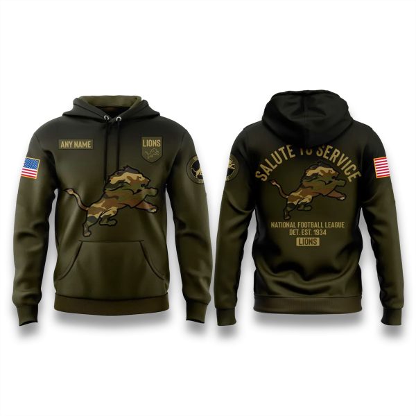 Detroit Lions Salute to Service 2025 Hoodie 1