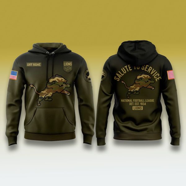 Detroit Lions Salute to Service 2025 Hoodie 2
