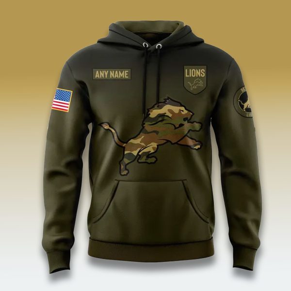 Detroit Lions Salute to Service 2025 Hoodie