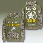 Detroit Lions x US Army 250th Anniversary Camo Hoodie