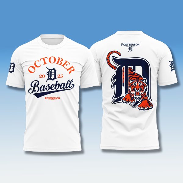 Detroit Tigers October Baseball 2025 Postseason Shirt