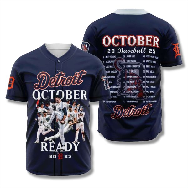 Detroit Tigers Ready October Baseball 2025 Jersey