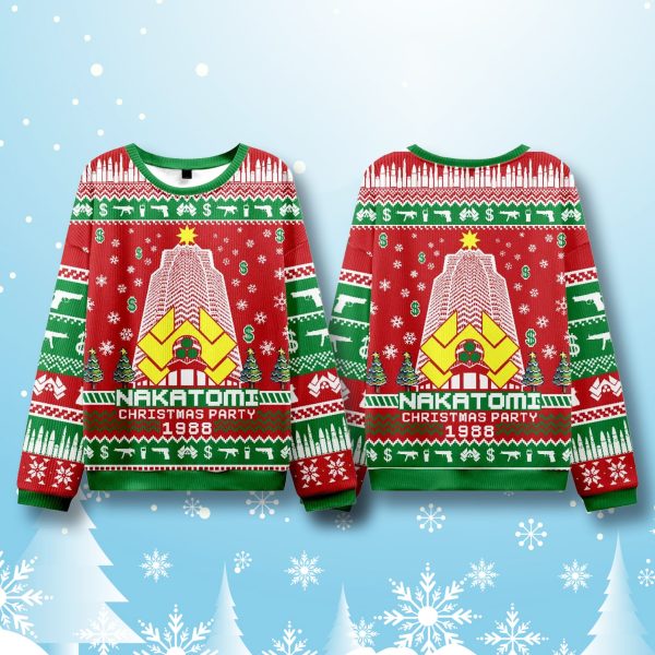 Die Hard Nakatomi Corporation Ugly Christmas Sweater 1