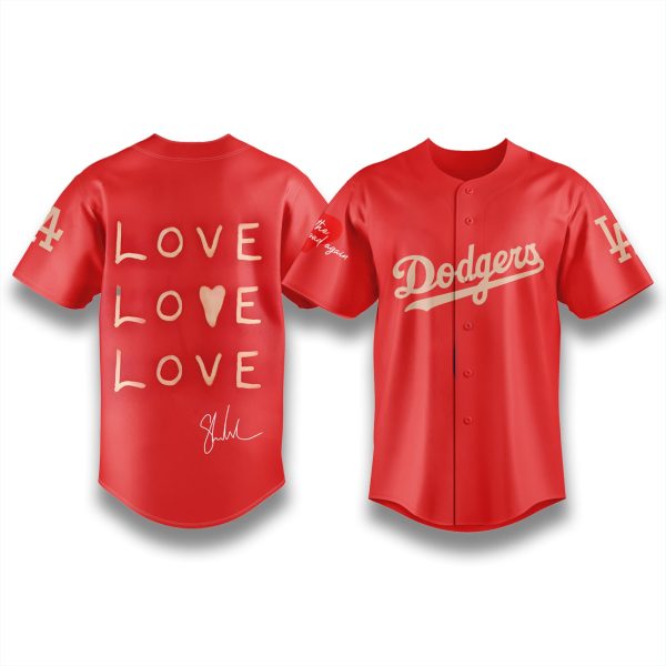 Dodgers x Shawn Mendes Love Love Love Jersey 1