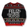 Feliz Navidad Putos Skulls Ugly Christmas Sweater 1