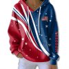 Freedom USA Flag Theme Waffle Hoodie